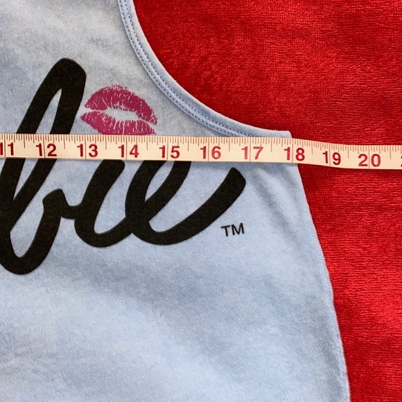 🥳HP🥳Women’s Light Blue Barbie Razorback Tank Top - Picture 10 of 11